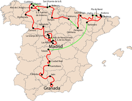 Routekaart van de Ronde van Spanje 2008