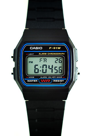 <span class="mw-page-title-main">Casio F-91W</span> Digital watch manufactured by Casio