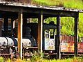 Trem abandonado na fábrica