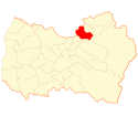 Location map of Rancagua.