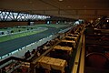 The Hippodrôme de Vincennes holds thirty-five thousand spectators in the tribunes.