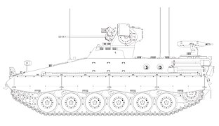 Les premières versions du Marder possédaient un tourelleau téléopéré monté à l'arrière du compartiment des troupes.