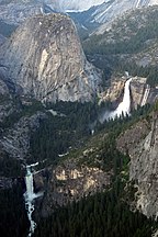 Vernal and Nevada Falls from Glacier Point