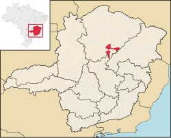 Location of Bocaiúva in Minas Gerais