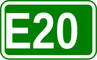 <span class="mw-page-title-main">European route E20</span> Road in trans-European E-road network