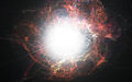 Image 13Artist's impression of dust formation around a supernova explosion. (from Cosmic dust)