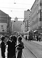 Obere Königsstraße 1969, Blick Richtung Wilhelmshöhe, im Hintergrund das Landesmuseum.