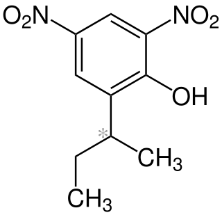 <span class="mw-page-title-main">Dinoseb</span> Chemical compound used as a herbicide