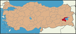 Bitlis'in Türkiye'deki konumu