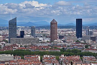 Les tours du quartier de la Part-Dieu.