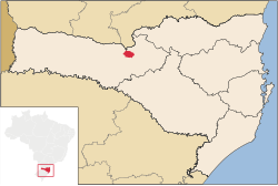 Localização de Macieira em Santa Catarina