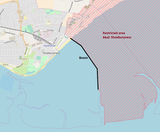 <span class="mw-page-title-main">Shoeburyness Boom</span> Defensive barrier in the Thames Estuary, England