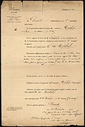 Trial form of Louise Michel after the repression of the Commune, 11th December 1871 (recto) (16515070607).jpg