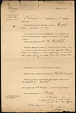 Thumbnail for File:Trial form of Louise Michel after the repression of the Commune, 11th December 1871 (recto) (16515070607).jpg