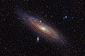 Image 19 Andromeda Galaxy Photo: Adam Evans The Andromeda Galaxy is a spiral galaxy approximately 2.5 million light-years away. The image, created using a hydrogen-alpha filter, also shows Messier objects 32 and 110, as well as NGC 206 and the star Nu Andromedae. On December 15, 1612, German astronomer Simon Marius became the first person to describe the galaxy using a telescope. More selected pictures