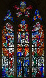 East window, depicting the cruxificion