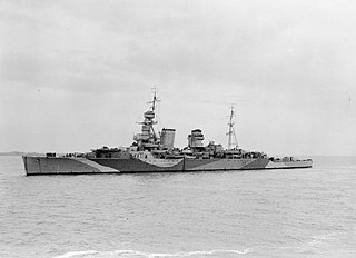 HMS <i>Hawkins</i> (D86) British Hawkins-class heavy cruiser