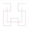 Hilbert-Curve, orders 1 and 2