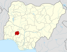 Ekiti State is shown in red.