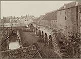 Muur bij deegwarenfabriek Bauduin langs de Jeker, 1911