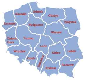 Voivodias da Polônia depois de 1957