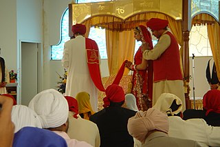 <span class="mw-page-title-main">Anand Karaj</span> Sikh marriage ceremony