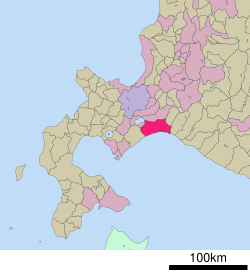 Location of Tomakomai in Hokkaido (Iburi Subprefecture)