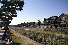 芦屋川下流の風景