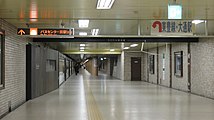 大通駅からバスセンター前駅への連絡通路 反対方面へはすすきの・さっぽろ駅にも地上に出ることなく移動可能