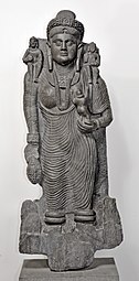 Kanishka II: Statue of Hariti from Skarah Dheri, Gandhara, "Year 399" of the Yavana era (AD 244).[125]