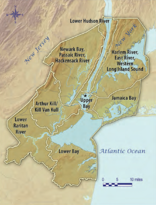 <span class="mw-page-title-main">New York–New Jersey Harbor Estuary</span> One of the most intricate natural harbors in the world