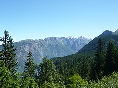 L'Oisans vu depuis La Morte (route du Poursollet).