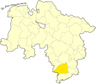 Lage des Landkreises Northeim in Niedersachsen