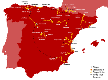 Route of the 2023 Vuelta a España