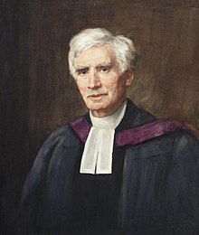Bust-length painted portrait of William Paterson Paterson, wearing a gown and tabs