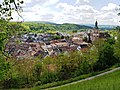 Blick auf Tiengen mit der katholischen Pfarrkirche Mariä Himmelfahrt