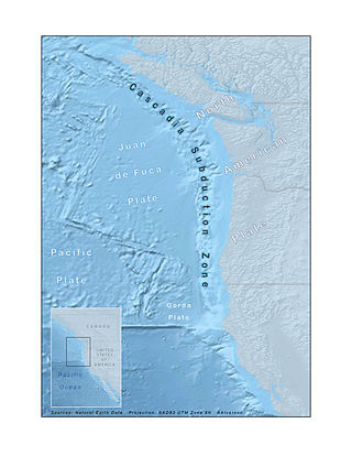 <span class="mw-page-title-main">Cascadia subduction zone</span> Convergent plate boundary that stretches from northern Vancouver Island to Northern California