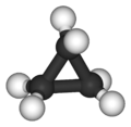 Molecuulmodel van cyclopropaan