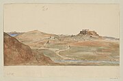 Athènes, dessin de Prosper Morey, vers 1838.