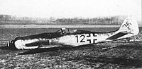 Um Fw 190 alemão derrubado pelos Aliados.