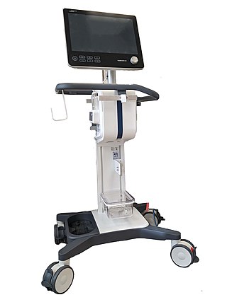 <span class="mw-page-title-main">Ventilator</span> Device that provides mechanical ventilation to the lungs