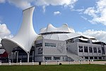 a front view of the Hartford HealthCare Amphitheater during the Sound on Sound Music Festival