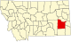 State map highlighting Custer County