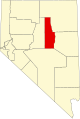 State map highlighting Eureka County