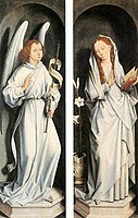 Triptych of Jan Crabbe, Annunciation ca. 1467 Groeningemuseum