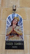 Roman Catholic imagery on house in Xagħra, Gozo VI.jpg