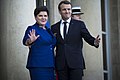 Polish Prime Minister Beata Szydło with Emmanuel Macron (2017)