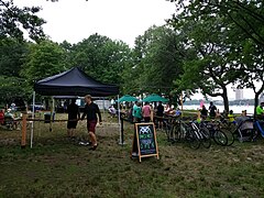 The Night Shift Brewing Owl's Nest Beer Garden on the Esplanade in 2018.