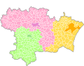 Arrondissement Carcassonne od 1926 do 2016 (růžové)