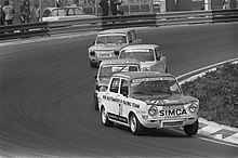 Lammers racing the Simca Rallye 2 at Zandvoort.